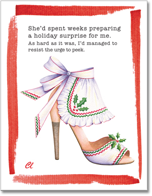 Claudia Lynch ShoesStories - Christmas Apron Shoe Card